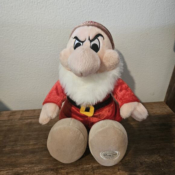 Grumpy Plush Disney Store Exclusive Snow White & 7 Dwarfs Stuffed Toy 14 " - Picture 1 of 8